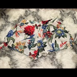 Flowy Floral Print Shorts